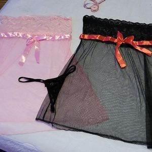 2 Size small lingerie tops and 1 pair of panties